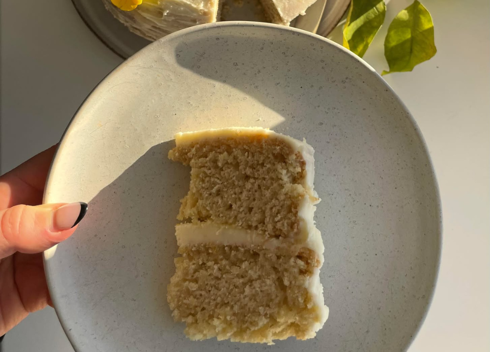 Vegan Lemon Cake Slice